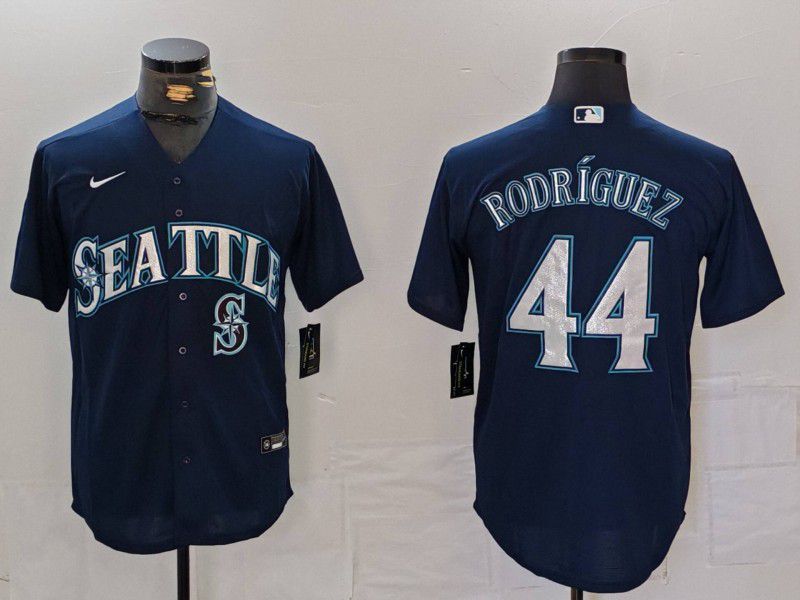 Men Seattle Mariners #44 Rodr iguez Blue Game 2024 Nike MLB Jersey style 2